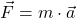 \begin{equation*}\vec{F} = m \cdot \vec{a}\end{equation*}