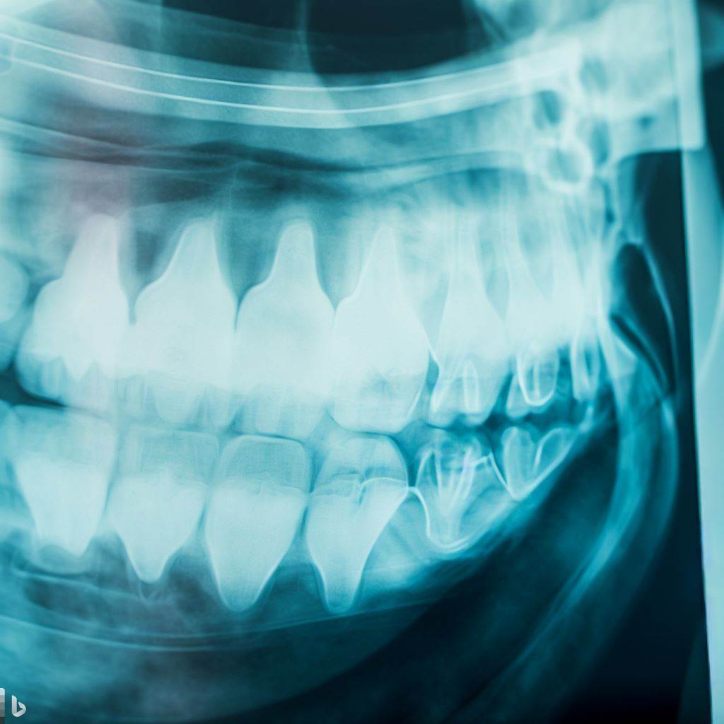 Raio X panorâmico de arcada dentária